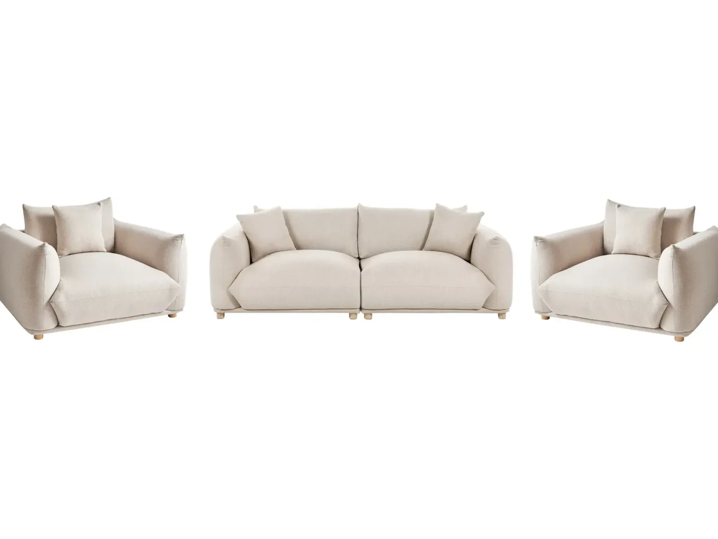 Sofasæt 5 personers LUVOS Lys Beige