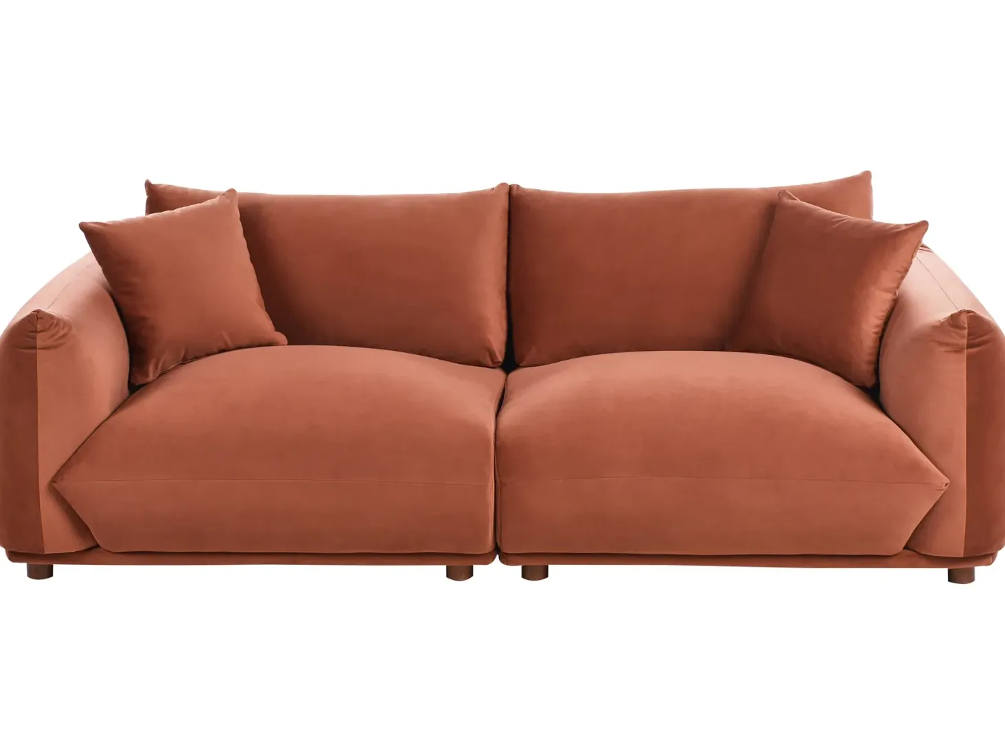 Sofasæt 5 personers LUVOS Velour Guldbrun