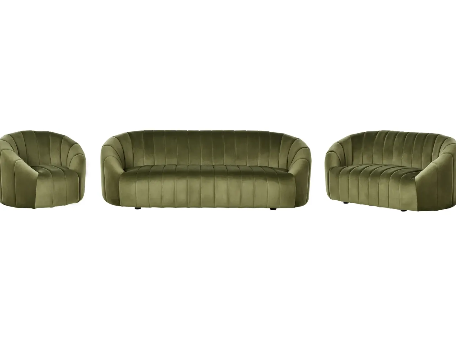 Sofasæt 6 personers MALUNG Velour Mørkegrøn