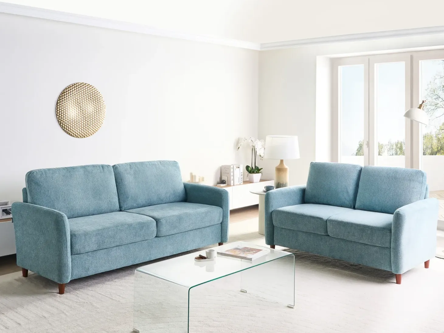 Sofasæt 5 personers MARE Blå med opbevaring