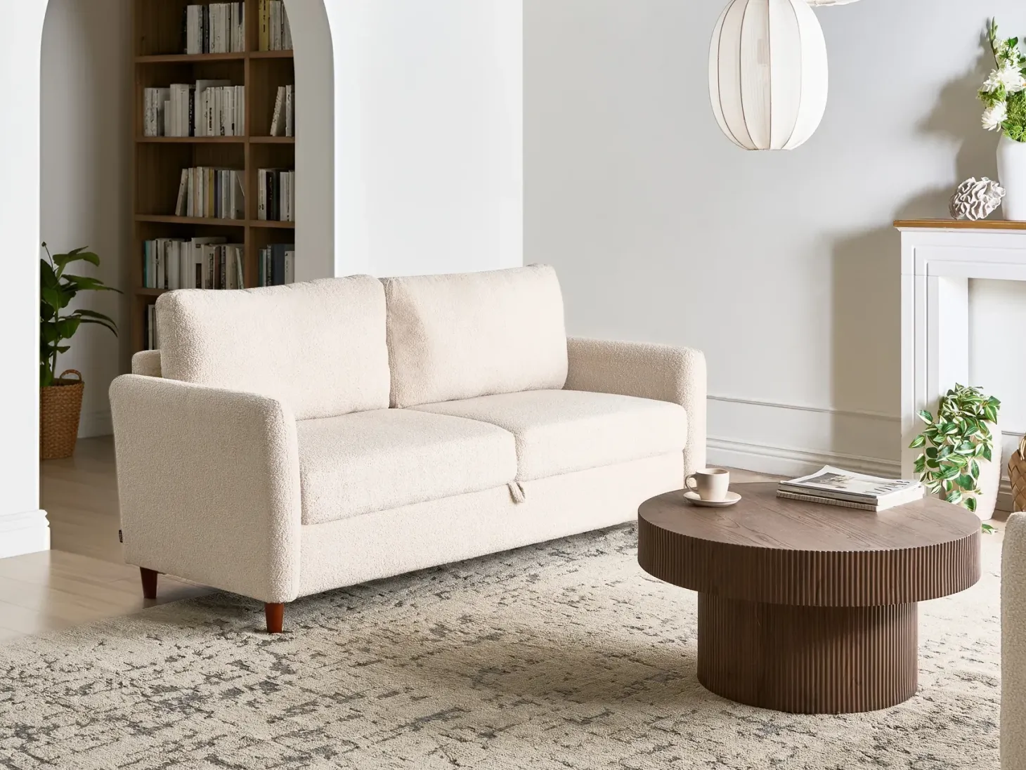 Sofasæt 5 personers MARE Boucle Beige