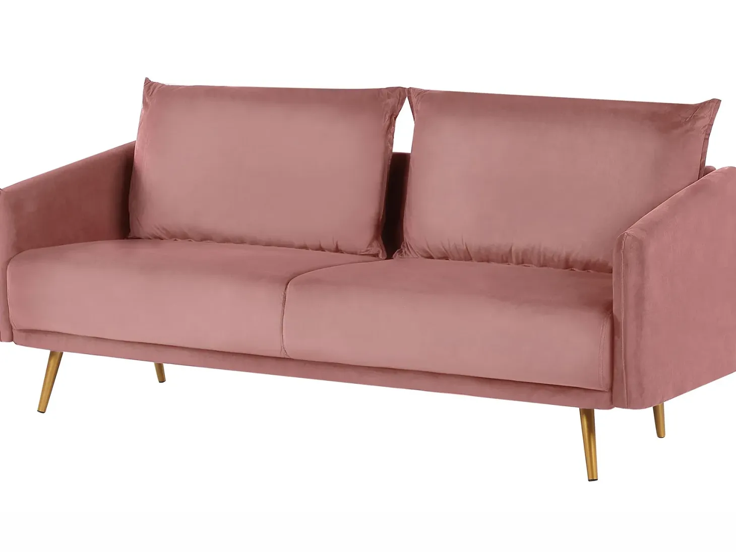 Sofasæt 5 personers MAURA Velour Lyserød
