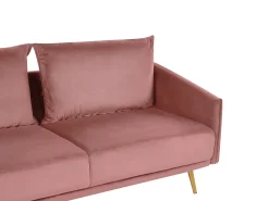 Sofasæt 5 personers MAURA Velour Lyserød