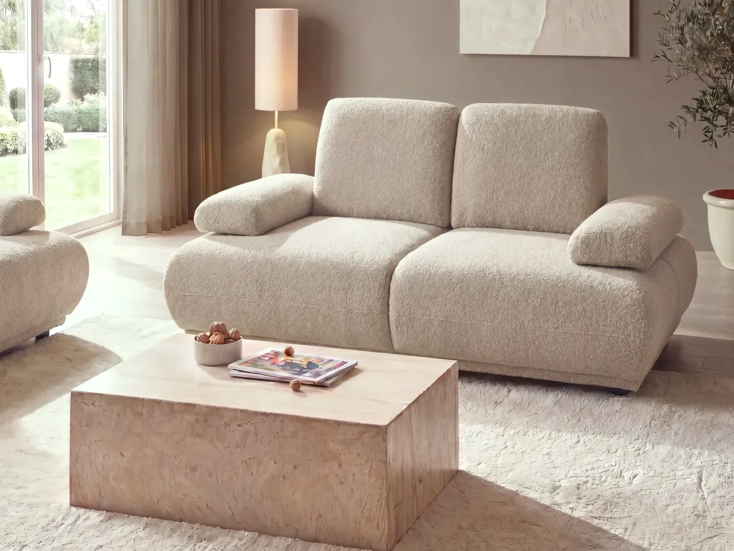 Sofasæt 5 personers NACKA Boucle Beige