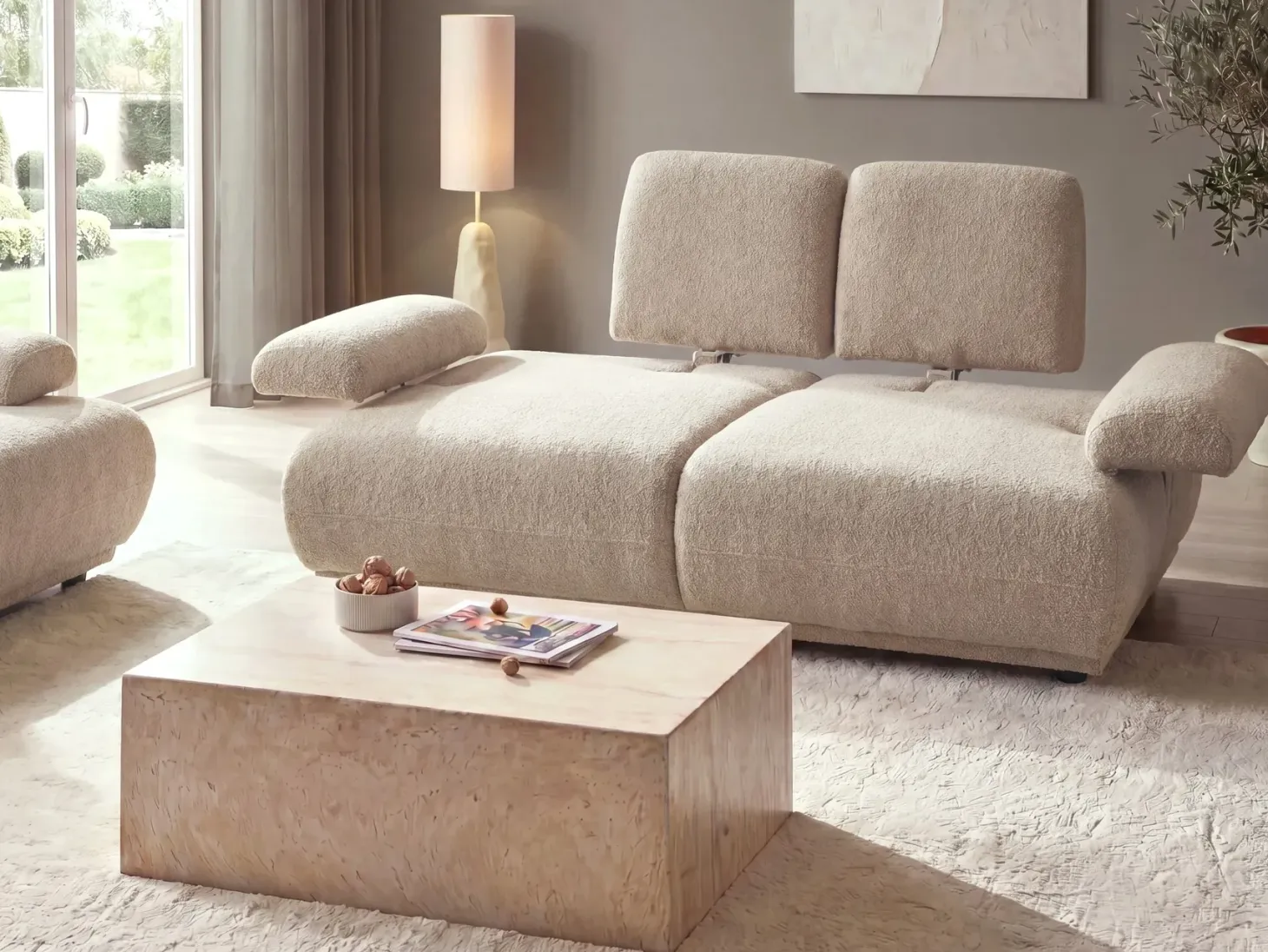 Sofasæt 5 personers NACKA Boucle Beige
