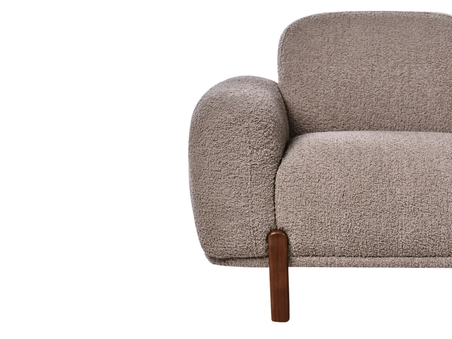 Sofasæt 4 personers ODNES Boucle Brungrå