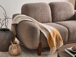 Sofasæt 4 personers ODNES Boucle Brungrå