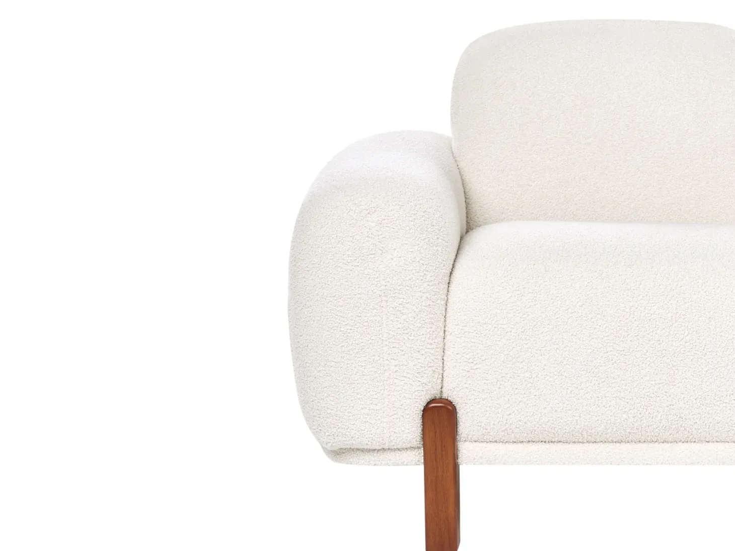 Sofasæt 4 personers ODNES Boucle Hvid
