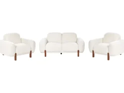 Sofasæt 4 personers ODNES Boucle Hvid
