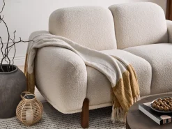 Sofasæt 4 personers ODNES Boucle Hvid