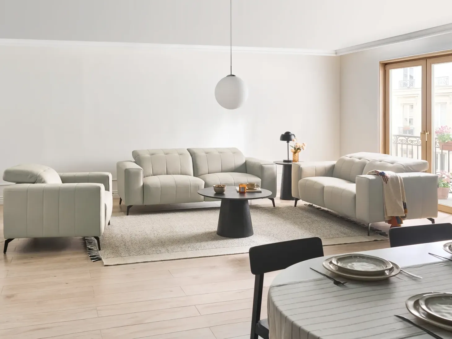 Sofasæt 6 personers OMMEL Lys Beige