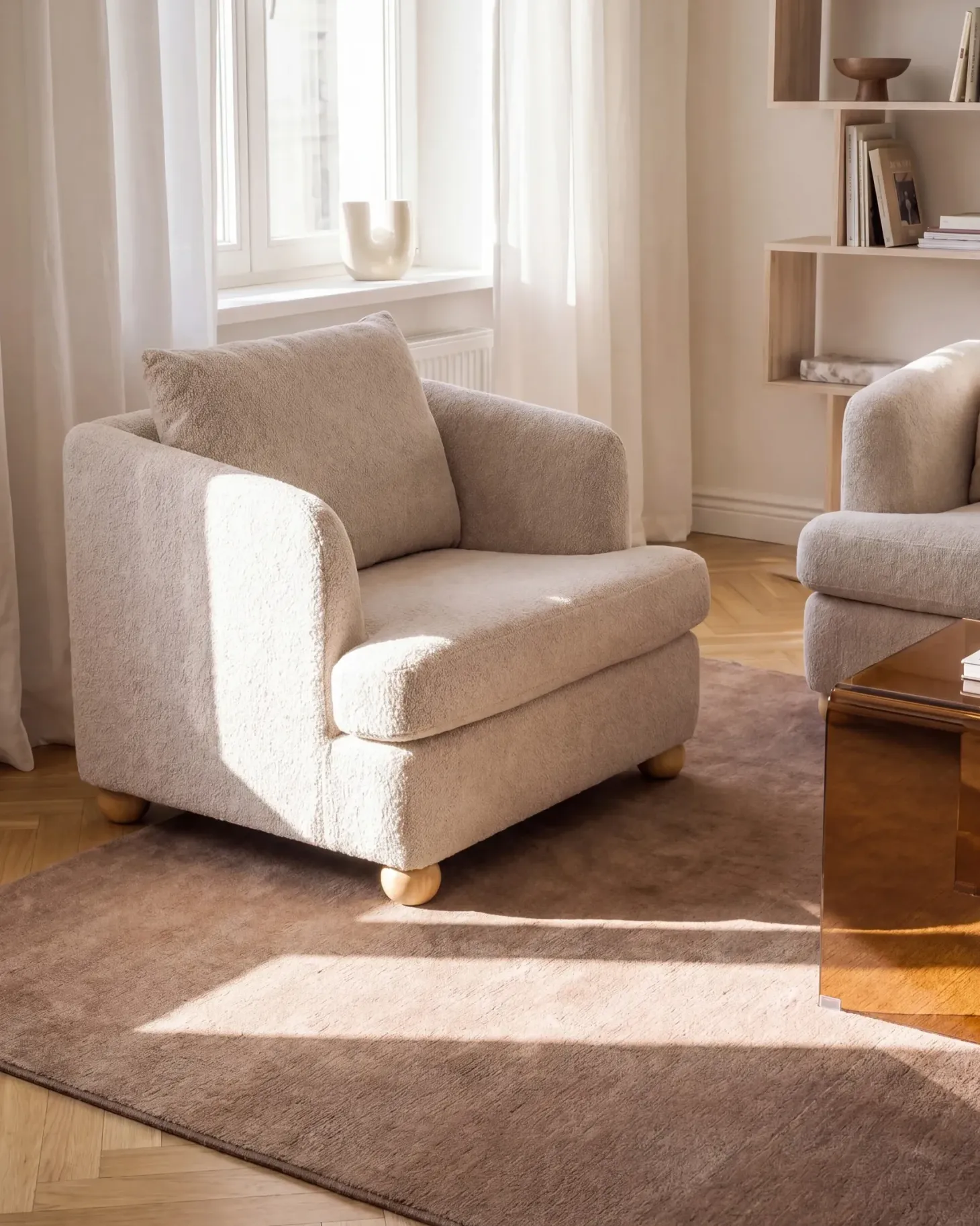 Sofasæt 6 personers RATTVIK Boucle Beige