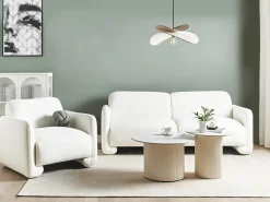 Sofasæt 4 personers SALAND Hvid