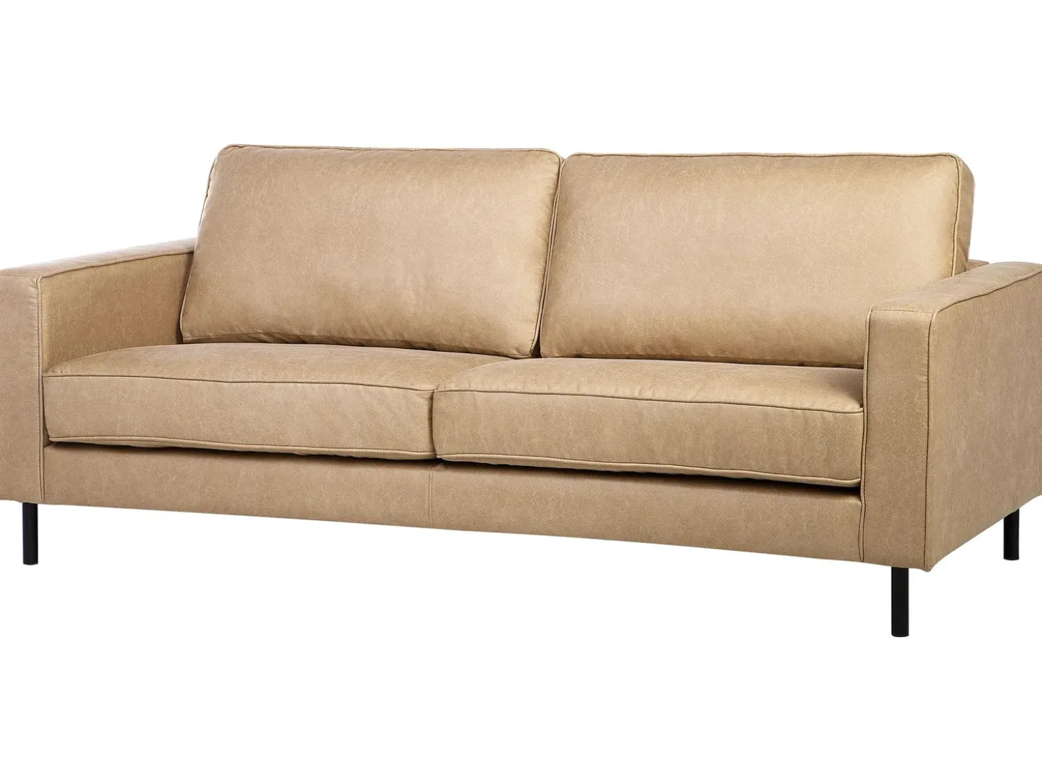 Sofasæt 4 personers SAVALEN Kunstlæder Beige