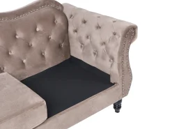 Sofasæt 5 personers SKIEN Velour Brungrå