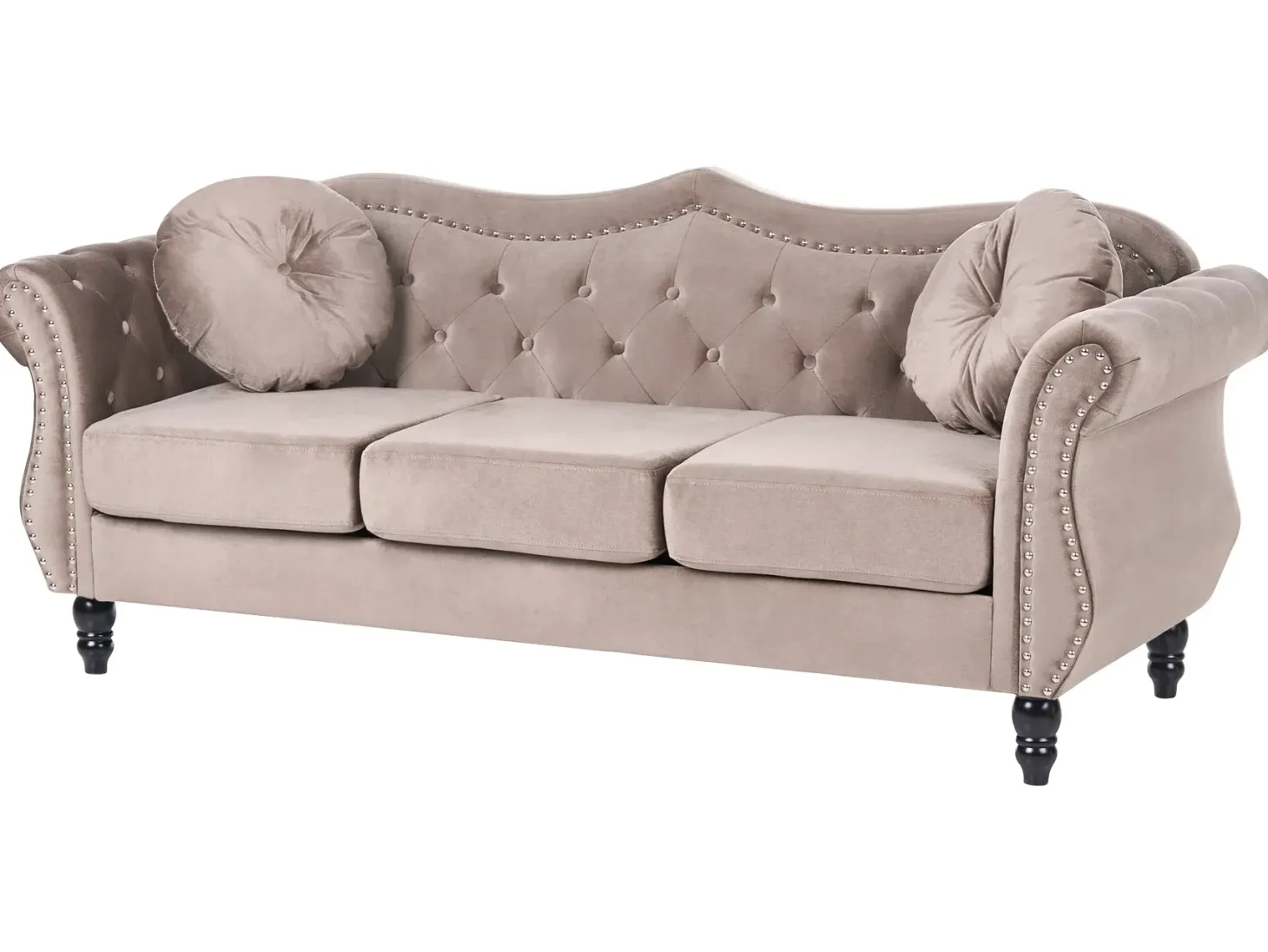 Sofasæt 5 personers SKIEN Velour Brungrå