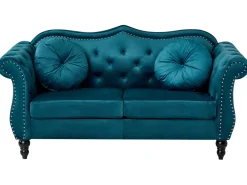 Sofasæt 5 personers SKIEN Velour Blågrøn