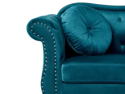 Sofasæt 5 personers SKIEN Velour Blågrøn