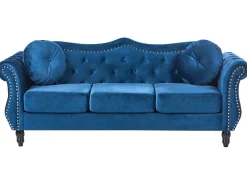Sofasæt 5 personers SKIEN Velour Navy Blå