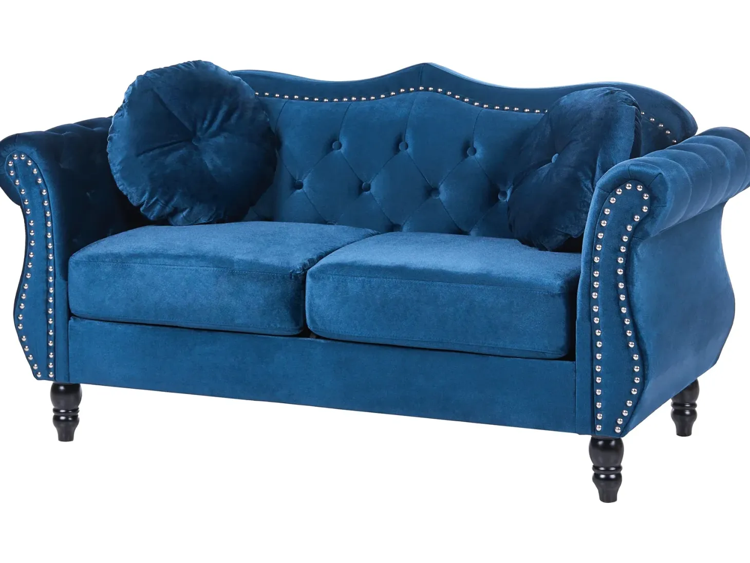 Sofasæt 5 personers SKIEN Velour Navy Blå