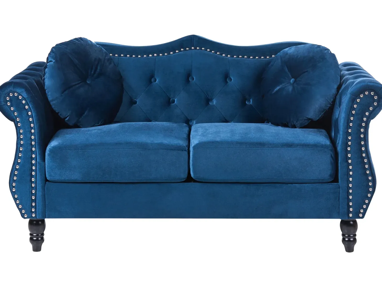 Sofasæt 5 personers SKIEN Velour Navy Blå