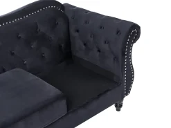 Sofasæt 5 personers SKIEN Velour Sort