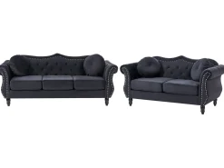 Sofasæt 5 personers SKIEN Velour Sort