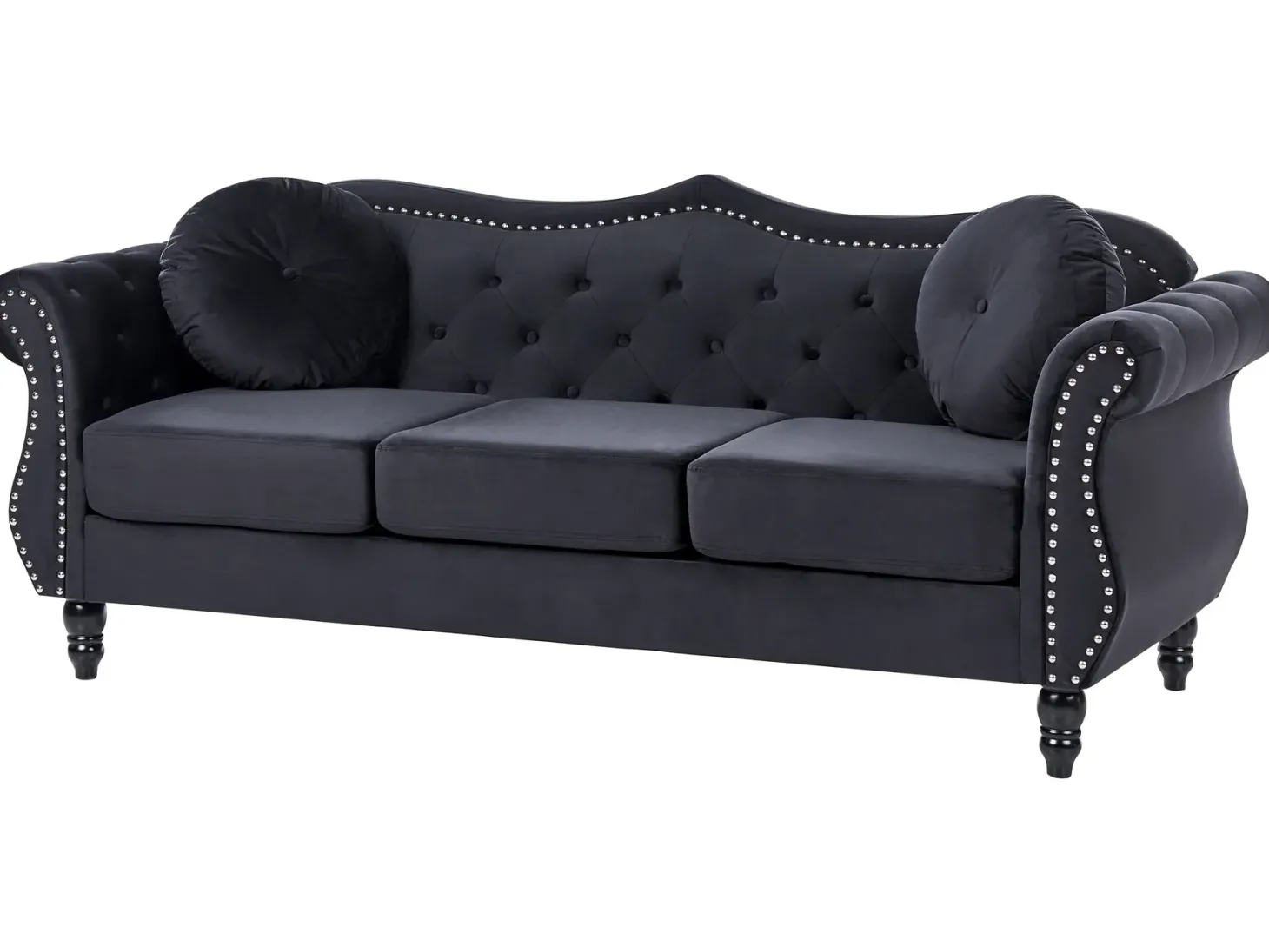 Sofasæt 5 personers SKIEN Velour Sort