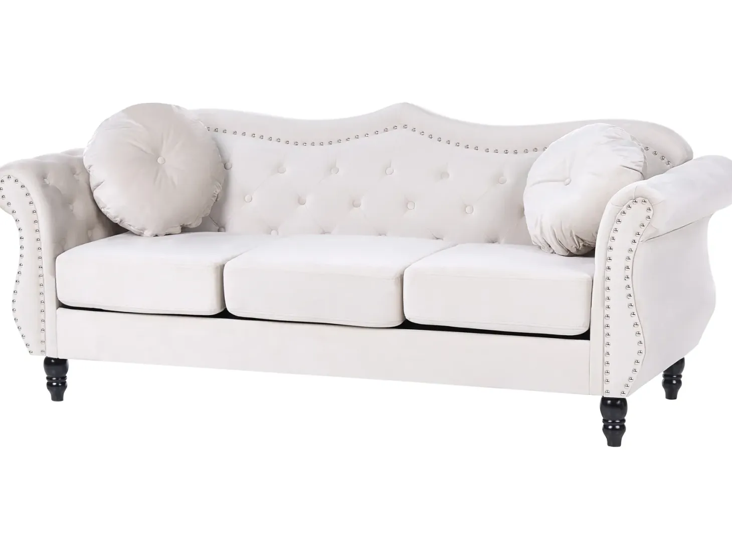 Sofasæt 5 personers SKIEN Velour Lys Beige