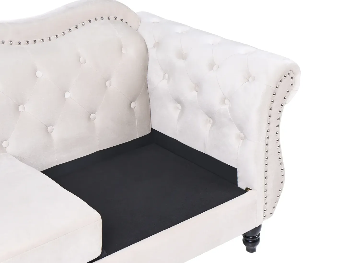 Sofasæt 5 personers SKIEN Velour Lys Beige