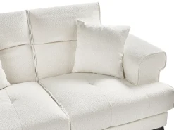 Sofasæt 5 personers SKIVE Boucle Hvid