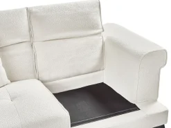 Sofasæt 5 personers SKIVE Boucle Hvid