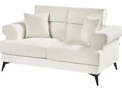 Sofasæt 5 personers SKIVE Boucle Hvid
