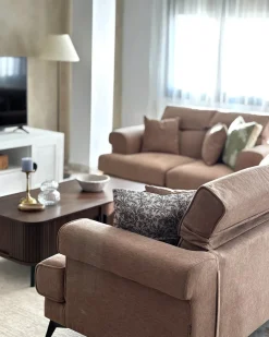 Sofasæt 5 personers SKIVE Lysebrun