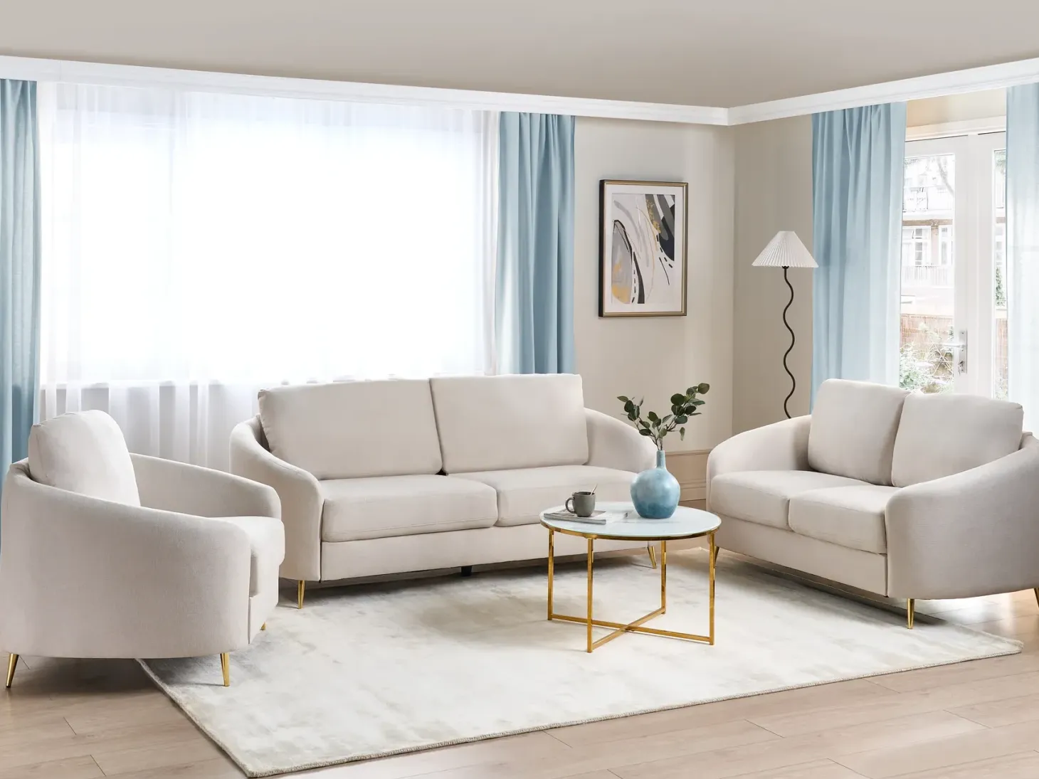 Sofasæt 6 personers TROSA Lys Beige