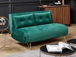 Sofasæt 3 personers VESTFOLD Velour Mørkegrøn