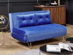 Sofasæt 3 personers VESTFOLD Velour Navy Blå