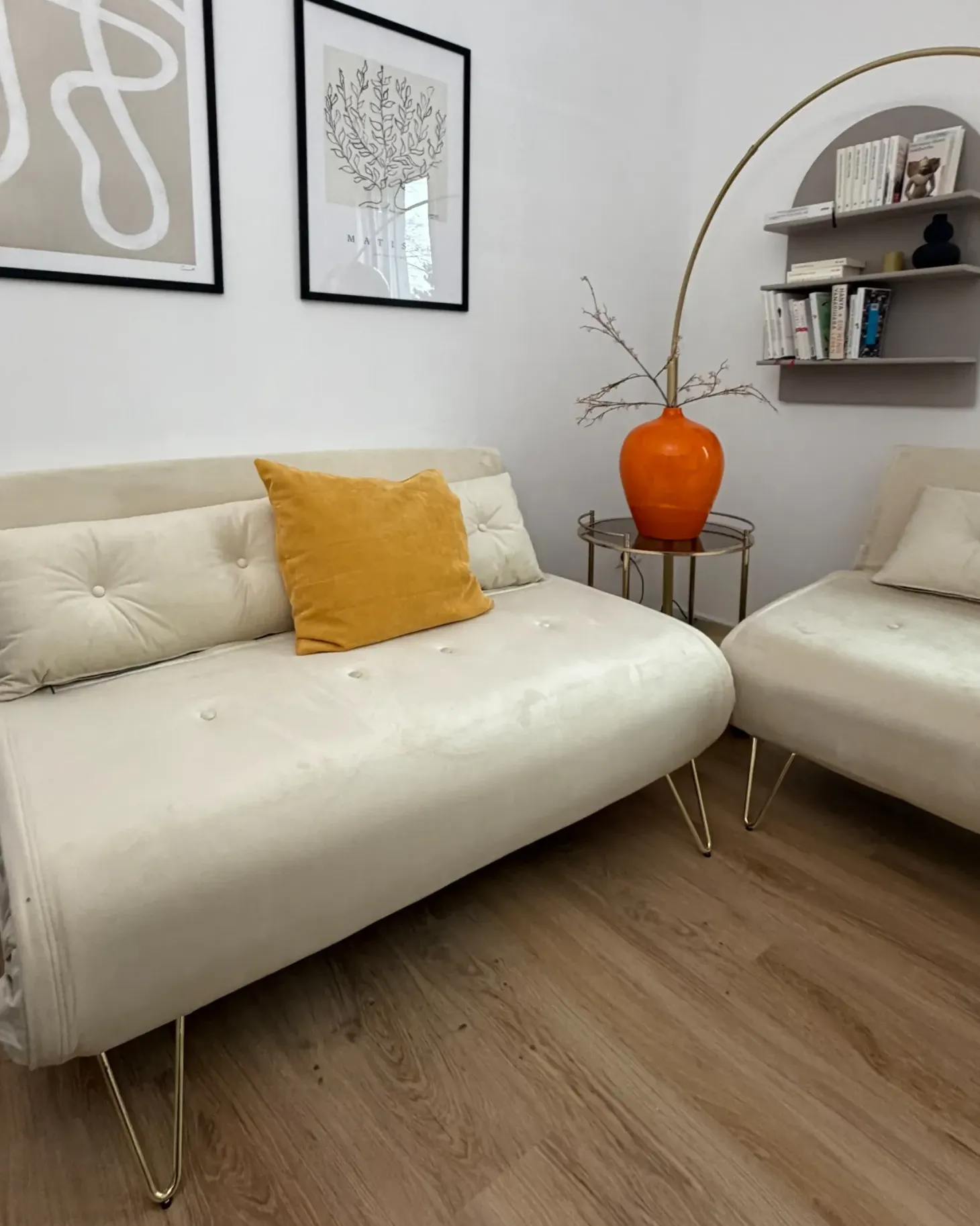 Sofasæt 3 personers VESTFOLD Velour Beige