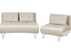 Sofasæt 3 personers VESTFOLD Velour Beige