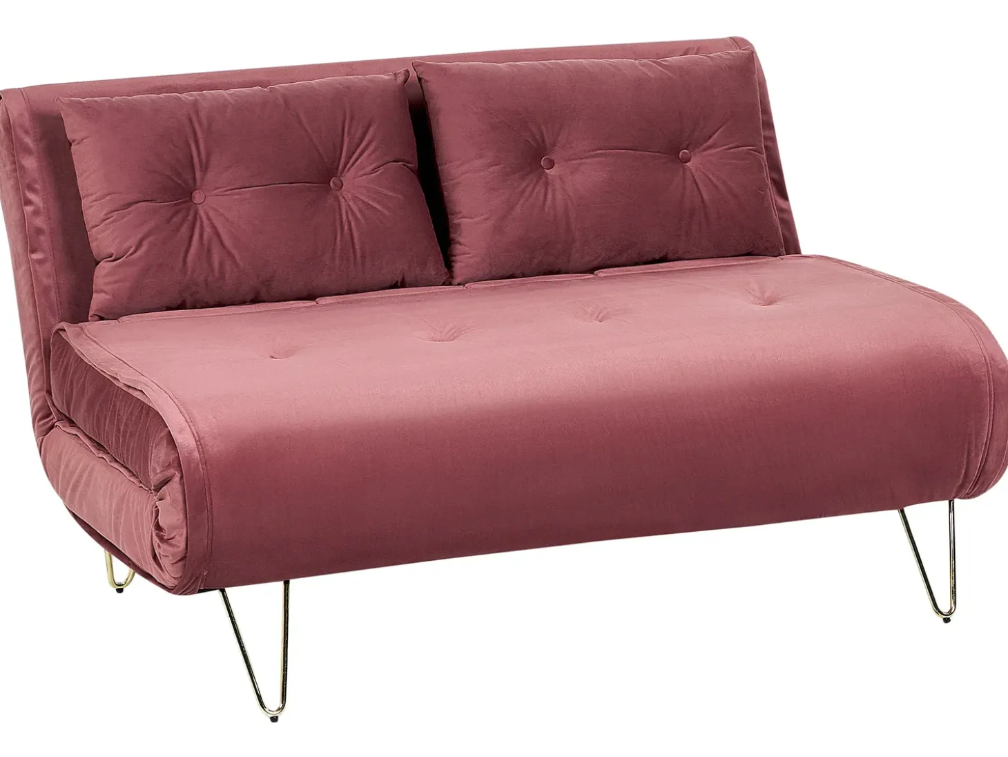 Sofasæt 3 personers VESTFOLD Velour Lyserød
