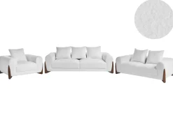 Sofasæt 6 personers VINLIDEN Boucle Hvid
