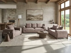Sofasæt 6 personers VINLIDEN Boucle Brun