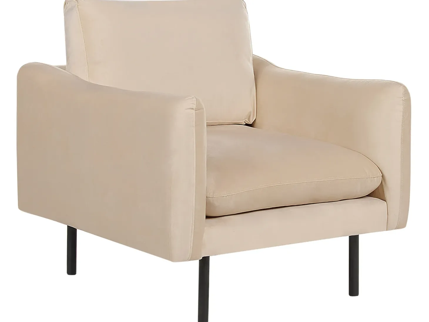 Sofasæt 5 personers VINTERBRO Velour Beige med fodskammel