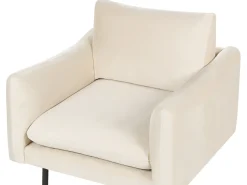 Sofasæt 5 personers VINTERBRO Velour Lys Beige med fodskammel