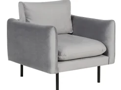 Sofasæt 5 personers VINTERBRO Velour Grå med fodskammel