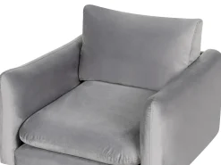 Sofasæt 5 personers VINTERBRO Velour Grå med fodskammel