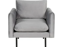 Sofasæt 5 personers VINTERBRO Velour Grå med fodskammel