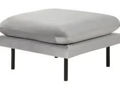 Sofasæt 5 personers VINTERBRO Velour Grå med fodskammel