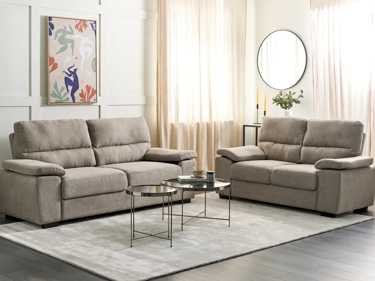 Sofasæt 5 personers VOGAR Lysebrun
