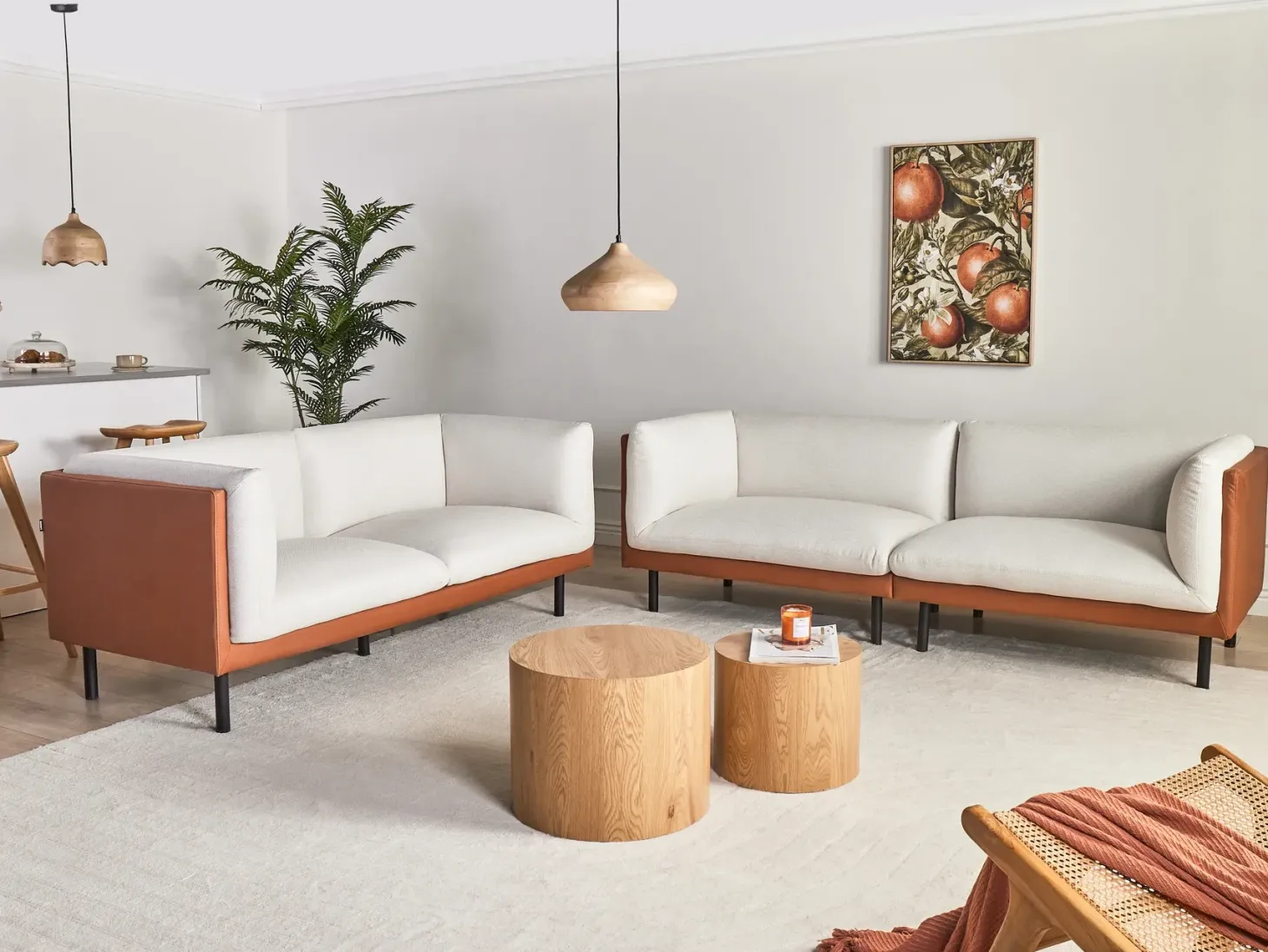 Sofasæt 5 personers VORGOD Cremehvid